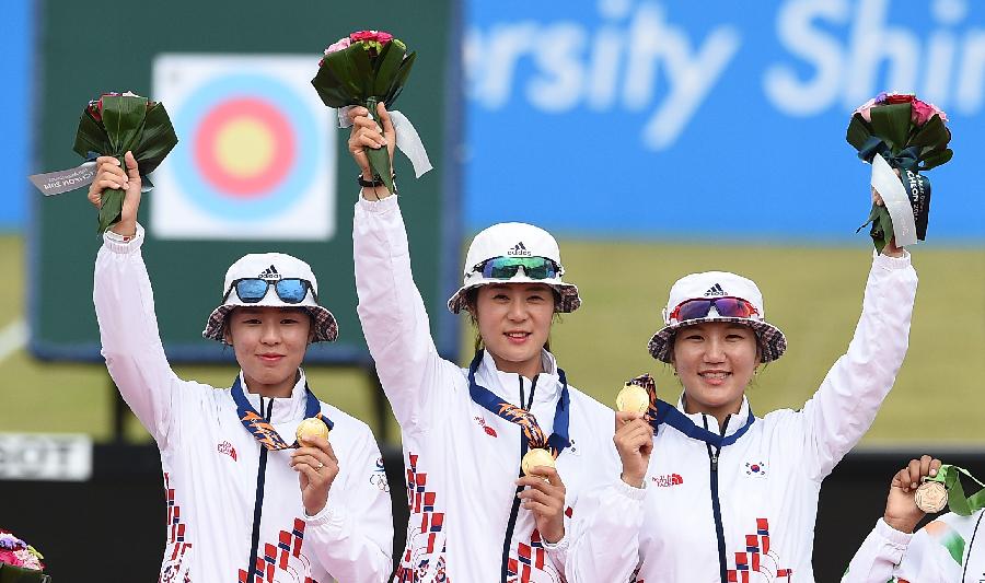 韩国选手在射箭比赛中斩获金牌 韩国选手在射箭比赛中斩获金牌